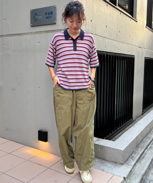 ROSE BUD（ローズバッド）の「(CREOLME)MULTI STRIPE POLO TOP（ニット/セーター・レディース・レッド/パープル・ONE SIZE）」の18枚目の写真