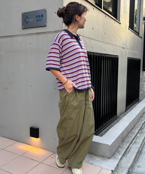ROSE BUD（ローズバッド）の「(CREOLME)MULTI STRIPE POLO TOP（ニット/セーター・レディース・レッド/パープル・ONE SIZE）」の19枚目の写真