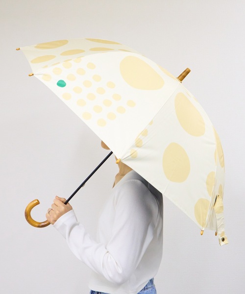 COMMON WARE（コモンウェアー）の「tr:392plusm　サンキューニ プリュス エム THE3 :日傘雨傘　UV Parasol long 55cm  UVカット率100％ 晴雨兼用傘 55cm　長傘（長傘・レディース・ライトブルー/ベージュ/ネイビー/グレー/イエロー/ブルー/グリーン/ブルー系その他/イエロー系その他・55cm）」の3枚目の写真