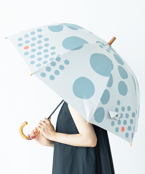 COMMON WARE（コモンウェアー）の「tr:392plusm　サンキューニ プリュス エム THE3 :日傘雨傘　UV Parasol long 55cm  UVカット率100％ 晴雨兼用傘 55cm　長傘（長傘・レディース・ライトブルー/ベージュ/ネイビー/グレー/イエロー/ブルー/グリーン/ブルー系その他/イエロー系その他・55cm）」の14枚目の写真
