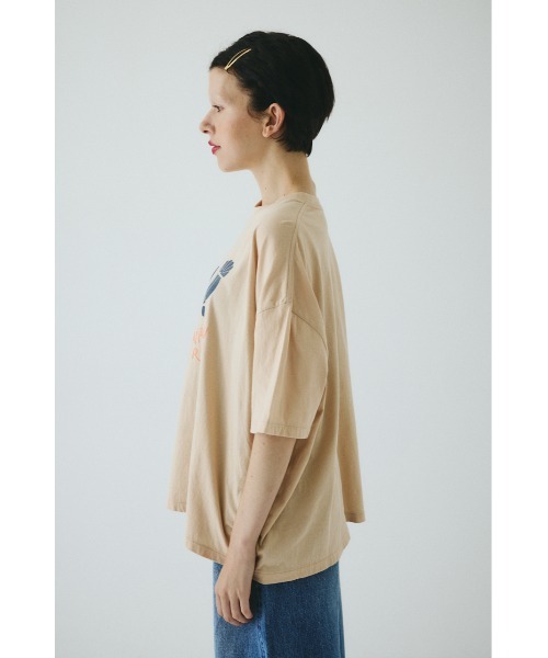 HeRIN.CYE(ヘリンドットサイ)の「サンロクロクtee(Tシャツ/カットソー・レディース・ライトブラック/ライトベージュ/オフホワイト・FREE)」の5枚目の写真