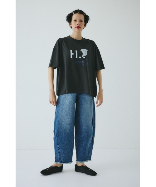 HeRIN.CYE(ヘリンドットサイ)の「サンロクロクtee(Tシャツ/カットソー・レディース・ライトブラック/ライトベージュ/オフホワイト・FREE)」の8枚目の写真