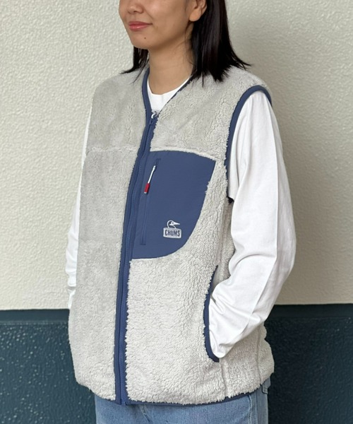 CHUMS】Bonding Fleece No Collar Vest（ベスト）｜CHUMS（チャムス