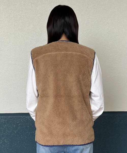 CHUMS(チャムス)の「【CHUMS】Bonding Fleece No Collar Vest(ベスト・メンズ・セージグリーン/グレー/ベージュ・LARGE/X-LARGE/MEDIUM)」の8枚目の写真