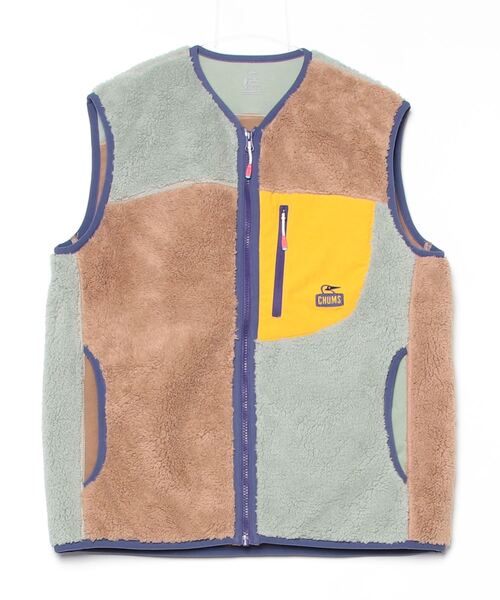 CHUMS(チャムス)の「【CHUMS】Bonding Fleece No Collar Vest(ベスト・メンズ・セージグリーン/グレー/ベージュ・LARGE/X-LARGE/MEDIUM)」の14枚目の写真