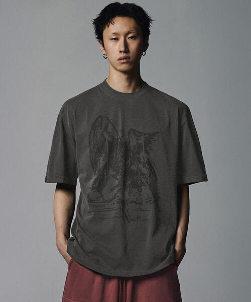NOT4NERD(ノットフォーナード)の「NOT4NERD/ノットフォーナード/Punishment pigment T-Shirts(Tシャツ/カットソー・メンズ・チャコールグレー/ベージュ・L/XL)」の5枚目の写真