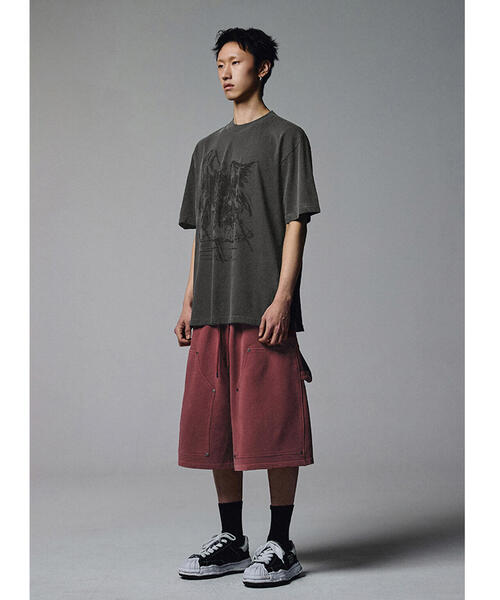 NOT4NERD(ノットフォーナード)の「NOT4NERD/ノットフォーナード/Punishment pigment T-Shirts(Tシャツ/カットソー・メンズ・チャコールグレー/ベージュ・L/XL)」の6枚目の写真