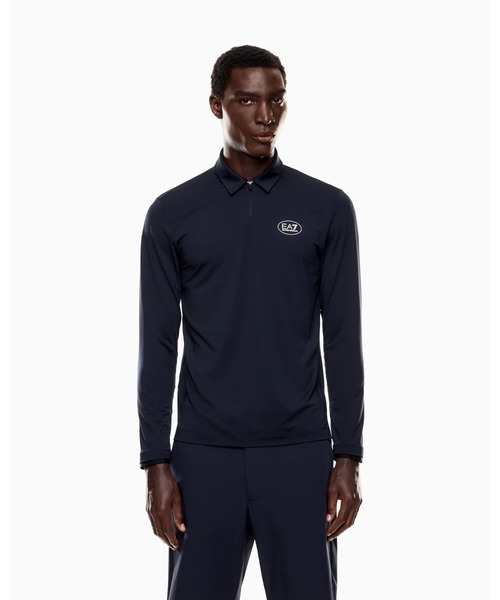 EMPORIO ARMANI EA7(エンポリオアルマーニイーエーセブン)の「<オンライン限定>【エンポリオ アルマーニ EA7】Golf Pro 長袖ポロシャツ VENTUS7テクニカルファブリック(ポロシャツ・メンズ・ブラック/ネイビー/ボルドー・LARGE/MEDIUM/SMALL/X-LARGE/X-SMALL/XX-LARGE)」の4枚目の写真