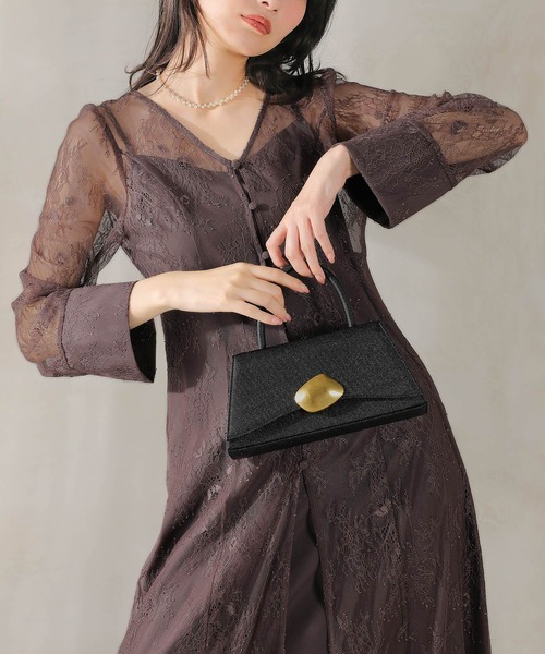 セール】総レース ティアード Aライン ワンピースドレス パーティー