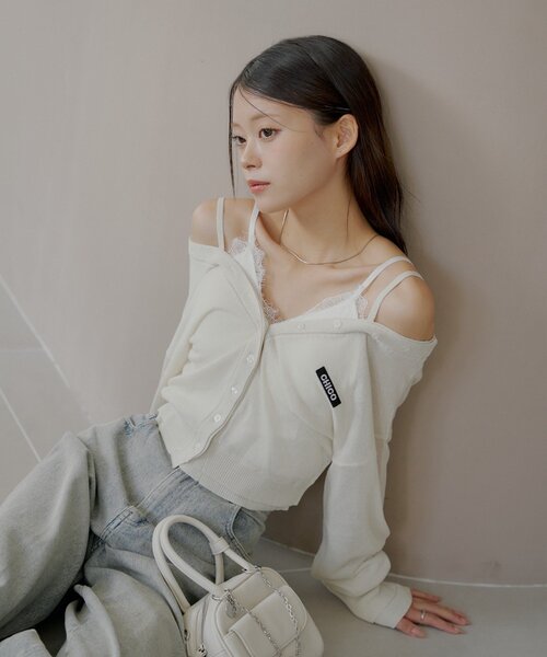 Chico(チコ)の「バイカラーラメシアーカーディガン(カーディガン/ボレロ・レディース・ブラック/グレー系その他/ベージュ系その他/ホワイト/ブルー系その他/ブラック系その他・FREE)」の16枚目の写真