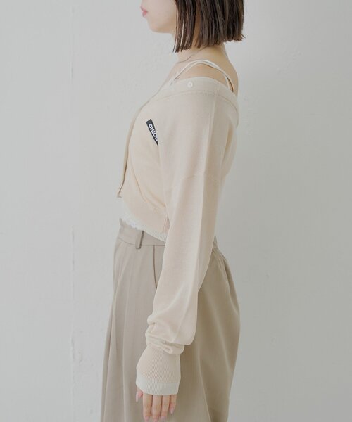 Chico(チコ)の「バイカラーラメシアーカーディガン(カーディガン/ボレロ・レディース・ブラック/グレー系その他/ベージュ系その他/ホワイト/ブルー系その他/ブラック系その他・FREE)」の8枚目の写真