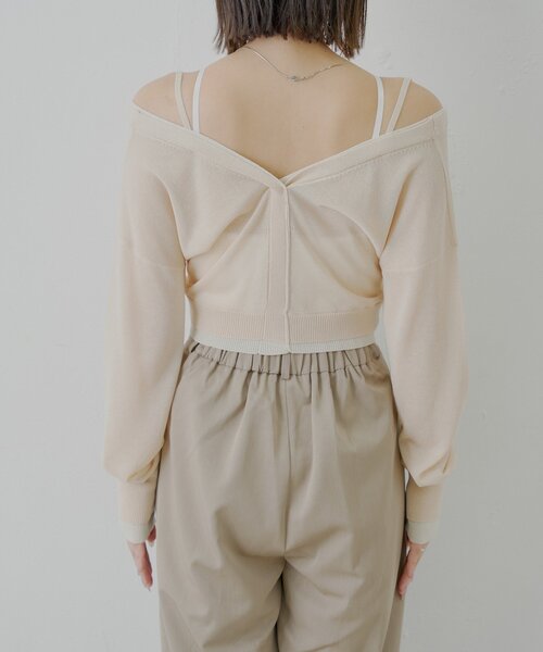 Chico(チコ)の「バイカラーラメシアーカーディガン(カーディガン/ボレロ・レディース・ブラック/グレー系その他/ベージュ系その他/ホワイト/ブルー系その他/ブラック系その他・FREE)」の9枚目の写真