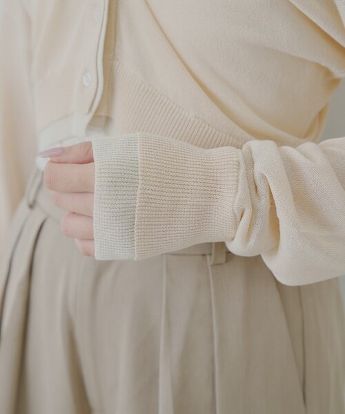 Chico(チコ)の「バイカラーラメシアーカーディガン(カーディガン/ボレロ・レディース・ブラック/グレー系その他/ベージュ系その他/ホワイト/ブルー系その他/ブラック系その他・FREE)」の12枚目の写真