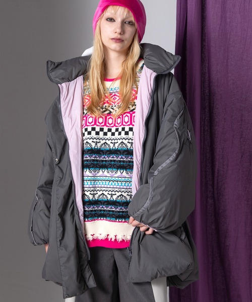 AULA AILA（アウラアイラ）の「ジャガードニットプルオーバー（ニット/セーター・レディース・レッド/ピンク/ライム・0）」の17枚目の写真