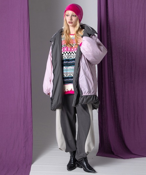 AULA AILA（アウラアイラ）の「ジャガードニットプルオーバー（ニット/セーター・レディース・レッド/ピンク/ライム・0）」の18枚目の写真