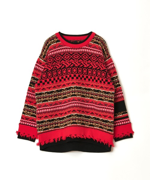 ジャガードニットプルオーバー（ニット/セーター）｜AULA AILA