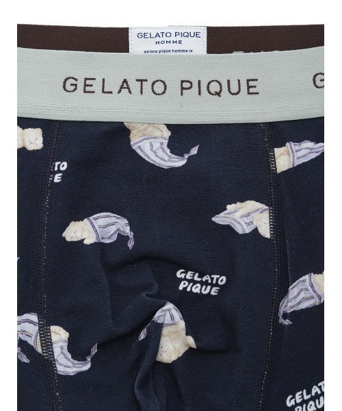 gelato pique（ジェラートピケ）の「【HOMME】sleeping cat 総柄ボクサーパンツ（ボクサーパンツ・メンズ・ミント/ネイビー・M/L）」の6枚目の写真