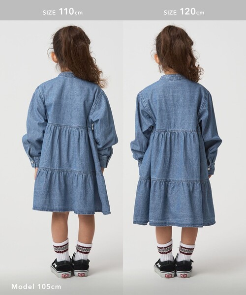 【サファ】レリアン デニムシャツワンピース チュニック ティアード 13 UNITED ARROWS green label relaxing デニム ティアード