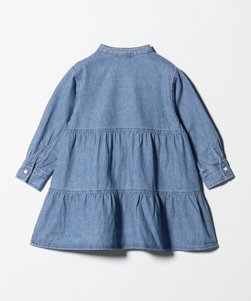 【サファ】レリアン デニムシャツワンピース チュニック ティアード 13 UNITED ARROWS green label relaxing デニム ティアード
