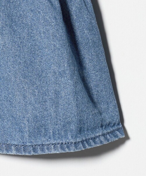 green label relaxing（グリーンレーベルリラクシング）の「デニム ティアード チュニック ワンピ / キッズ  100cm-160cm（シャツ/ブラウス・キッズ・ブラック/コバルトブルー・100cm/120cm/140cm/110cm/150cm/160cm/130cm）」の19枚目の写真