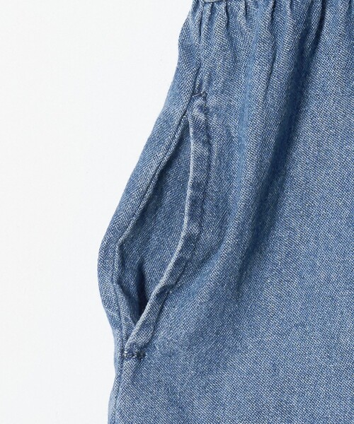 green label relaxing（グリーンレーベルリラクシング）の「デニム ティアード チュニック ワンピ / キッズ  100cm-160cm（シャツ/ブラウス・キッズ・ブラック/コバルトブルー・100cm/120cm/140cm/110cm/150cm/160cm/130cm）」の20枚目の写真