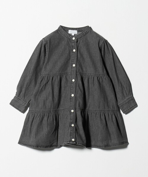green label relaxing（グリーンレーベルリラクシング）の「デニム ティアード チュニック ワンピ / キッズ  100cm-160cm（シャツ/ブラウス・キッズ・ブラック/コバルトブルー・100cm/120cm/140cm/110cm/150cm/160cm/130cm）」の22枚目の写真