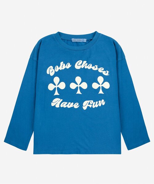 BOBO CHOSES（ボボショーズ）の「Have Fun長袖Ｔシャツ【キッズ】（Tシャツ/カットソー・キッズ・ブルー・110/120/130）」の2枚目の写真