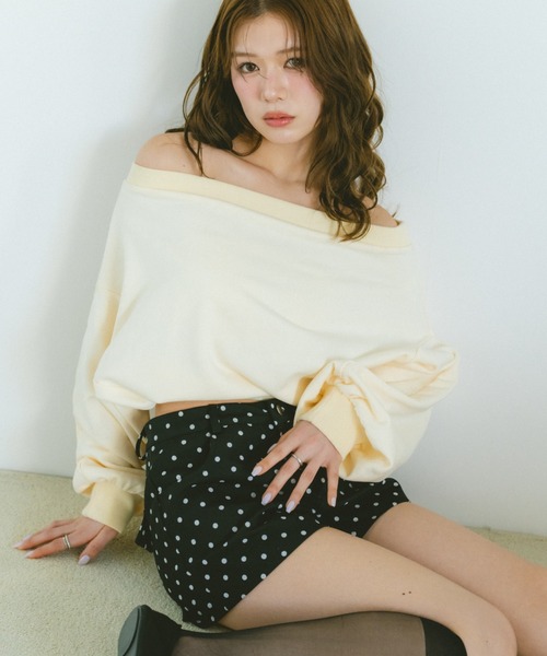 VANNIE U(ヴァニーユー)の「ダブルフェイススウェット/上下逆さまで着れる2WAY(スウェット・レディース・グレー/アイボリー・FREE)」の22枚目の写真