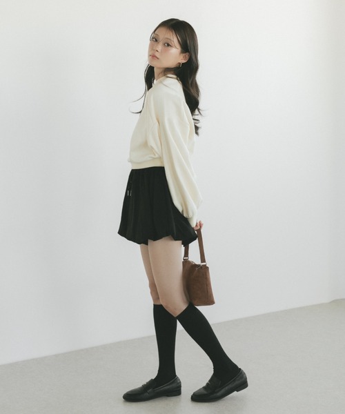 VANNIE U（ヴァニーユー）の「ダブルフェイススウェット/上下逆さまで着れる２WAY（スウェット・レディース・グレー/アイボリー・FREE）」の15枚目の写真