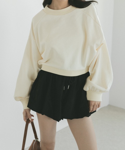 VANNIE U（ヴァニーユー）の「ダブルフェイススウェット/上下逆さまで着れる２WAY（スウェット・レディース・グレー/アイボリー・FREE）」の12枚目の写真