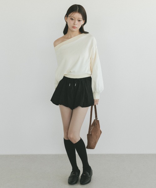 VANNIE U（ヴァニーユー）の「ダブルフェイススウェット/上下逆さまで着れる２WAY（スウェット・レディース・グレー/アイボリー・FREE）」の19枚目の写真