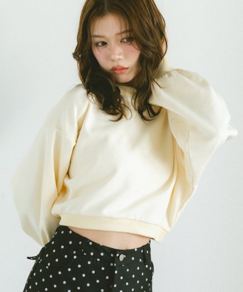 VANNIE U(ヴァニーユー)の「ダブルフェイススウェット/上下逆さまで着れる2WAY(スウェット・レディース・グレー/アイボリー・FREE)」の7枚目の写真