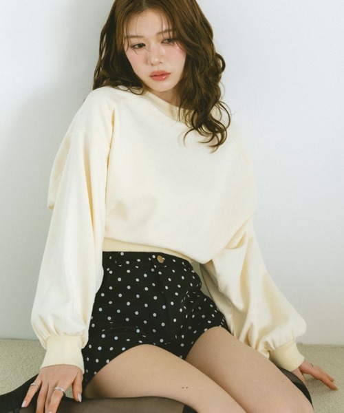 VANNIE U(ヴァニーユー)の「ダブルフェイススウェット/上下逆さまで着れる2WAY(スウェット・レディース・グレー/アイボリー・FREE)」の12枚目の写真