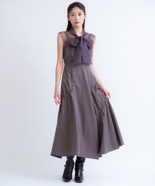 NOELA(ノエラ)の「ドロストキャミワンピース(ワンピース・レディース・モカ/ブラック・M/S)」の13枚目の写真