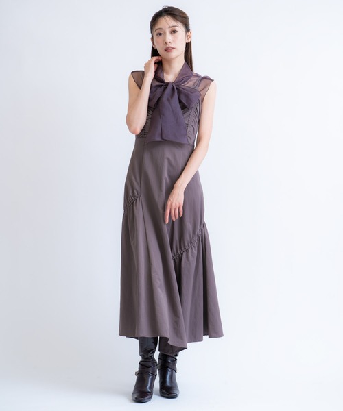 NOELA(ノエラ)の「ドロストキャミワンピース(ワンピース・レディース・モカ/ブラック・M/S)」の15枚目の写真