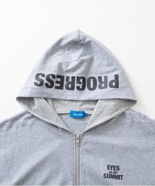 GLAZOS（グラソス）の「【ヘビーウェイト天竺】ジップパーカー（パーカー・キッズ・ブラック/トップグレー・160cm/150cm/170cm）」の3枚目の写真