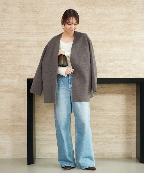 HAMILTON Cardigan コート（ノーカラーコート）｜Plage