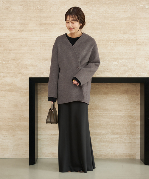 HAMILTON Cardigan コート（ノーカラーコート）｜Plage（プラージュ