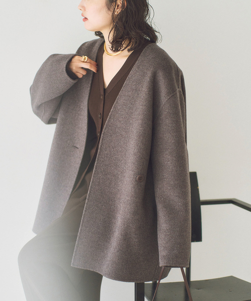 HAMILTON Cardigan コート（ノーカラーコート）｜Plage（プラージュ