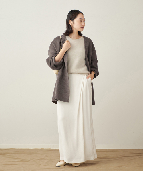 plage(プラージュ)の「HAMILTON Cardigan コート(ノーカラーコート・レディース・チャコールグレー/キャメル・38/36)」の20枚目の写真