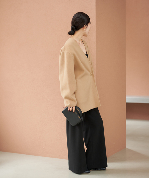 HAMILTON Cardigan コート（ノーカラーコート）｜Plage