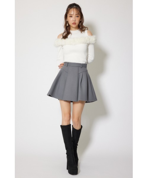 rienda（リエンダ）の「ショルダーオープンフェイクファーニットトップス 秋服 冬服（ニット/セーター・レディース・ブラック/ホワイト/ブラウン・FREE）」の8枚目の写真