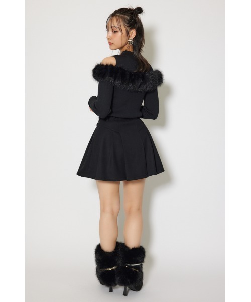 rienda（リエンダ）の「ショルダーオープンフェイクファーニットトップス 秋服 冬服（ニット/セーター・レディース・ブラック/ホワイト/ブラウン・FREE）」の18枚目の写真