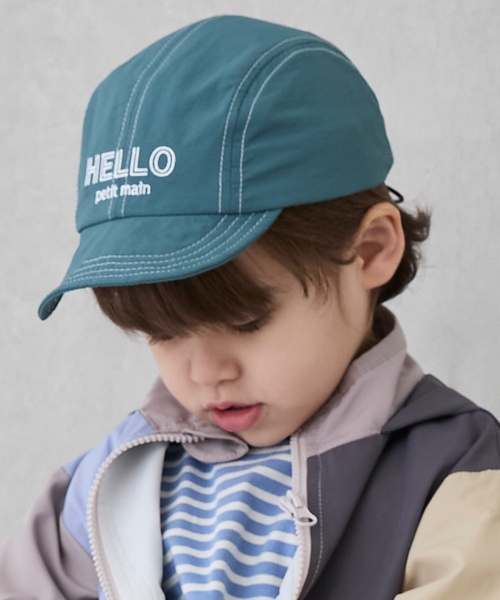 petit main(プティマイン)の「ロゴキャップ(キャップ・キッズ・キナリ/チャコール/ブルーグリーン・54cm/50cm/52cm)」の14枚目の写真