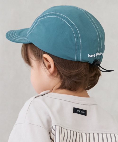 petit main(プティマイン)の「ロゴキャップ(キャップ・キッズ・キナリ/チャコール/ブルーグリーン・54cm/50cm/52cm)」の13枚目の写真