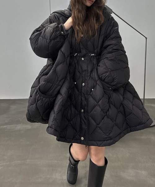 TAION × WILLFULLY】removable sleeve quilting down coat
