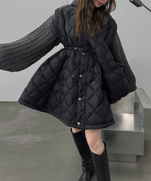 新品＊willfully×TAION キルティングダウンコート TAION（タイオン）の「【TAION × WILLFULLY】removable sleeve