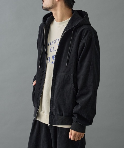 COLONY 2139（コロニートゥーワンスリーナイン）の「バイオ加工ブラッシュツイルパーカー（ブルゾン・メンズ・ブラウン/ブラック・LARGE/MEDIUM）」の20枚目の写真