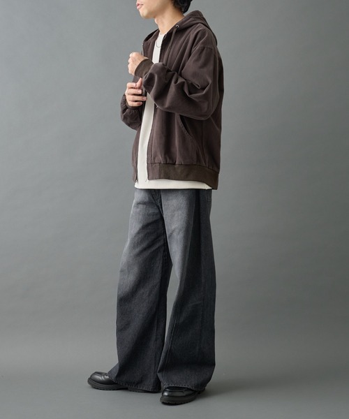 COLONY 2139（コロニートゥーワンスリーナイン）の「バイオ加工ブラッシュツイルパーカー（ブルゾン・メンズ・ブラウン/ブラック・LARGE/MEDIUM）」の10枚目の写真