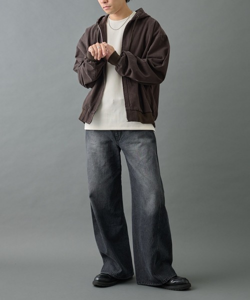 COLONY 2139（コロニートゥーワンスリーナイン）の「バイオ加工ブラッシュツイルパーカー（ブルゾン・メンズ・ブラウン/ブラック・LARGE/MEDIUM）」の9枚目の写真